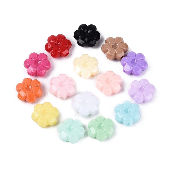 Непрозрачные акриловые бусины, цветок