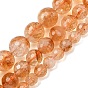 Citrine naturelle chapelets de perles, ronde, à facettes (128 facettes)