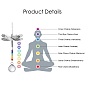 Crystals Chandelier Suncatchers Prisms Chakra Hanging Pendant, with Iron Cable Chains, Glass Beads, Glass Rhinestone and Brass Pendants, Dragonfly with Round