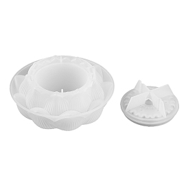 Lotus Flower DIY Silicone Storage Molds, Resin Casting Molds, for UV Resin, Epoxy Resin Jewelry Making