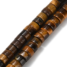 Природных тигровый глаз бисер нитей, диск, Heishi бусы