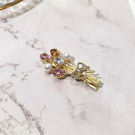 Заколка для волос с кристаллами, утконосом и рыбьей пастью для женских причесок