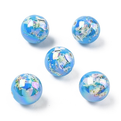 Печать и УФ-покрытие непрозрачными акриловыми бусинами, круглый с рисунком карты