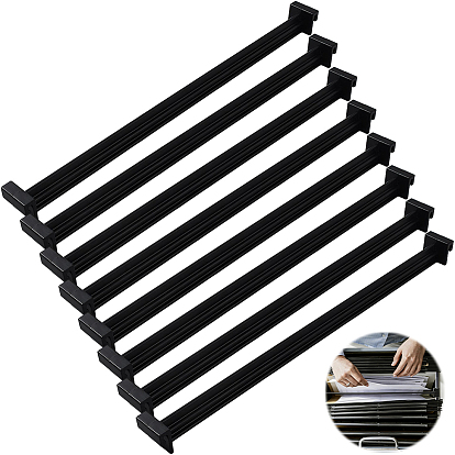 Barras de archivo colgantes para cajones de plástico PVC, varillas para archivadores, suministros para organizar la oficina