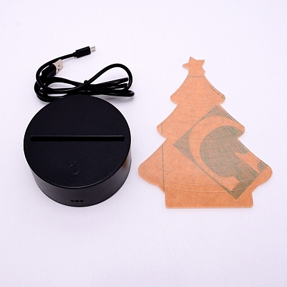 Acrylic 3D Creative Visualization Lamp, Touch Lamp, Christmas Tree