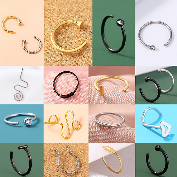 304 кольцевые носовые кольца из нержавеющей стали