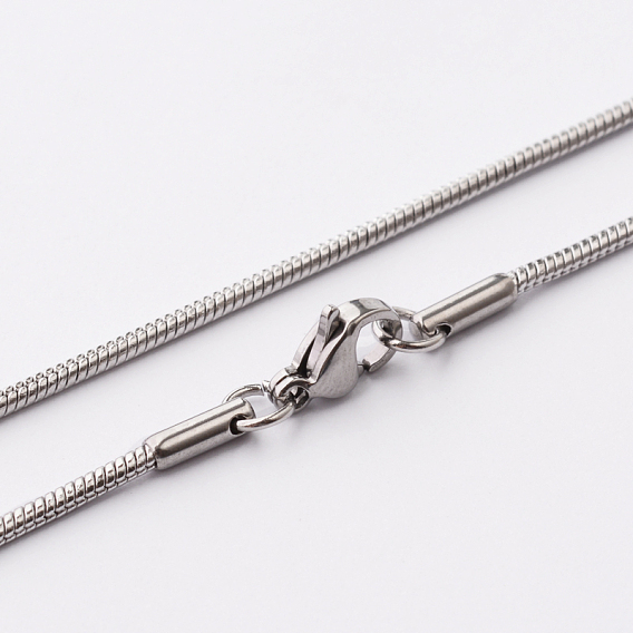 201 из нержавеющей стали змей цепи ожерелья, с карабин-лобстерами 