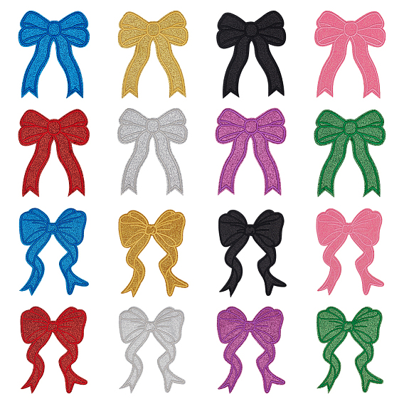 1 набор бантов компьютерная вышивка ткань пришивание/приутюживание заплаток, аксессуары для костюма, аппликация