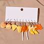Resin Food Model Dangle Earrings, Jewely for Women, Mixed Color