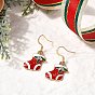 Болтаться серьги сплава эмали, рождественские носки, со стразами