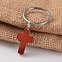 Cross 316 Surgical Stainless Steel Mixed Stone Keychain, 52mm