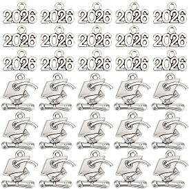 100 шт 2 стили подвески из сплава, номер 2026 подвески и докторская шляпа