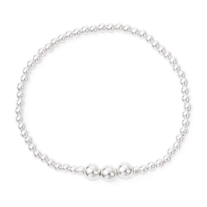 Браслеты из круглых бусин с гальваническим покрытием из немагнитного синтетического гематита для женщин