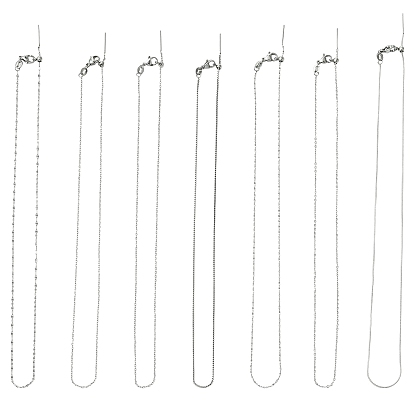 7 шт. 7 варианты дизайна 304 регулируемые цепочки из нержавеющей стали с застежкой-слайдером, не тускнеет