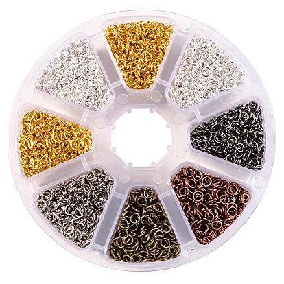 Mixed Open Jump Rings Iron Jump Rings, 4x0.7mm, about 5040pcs/box
