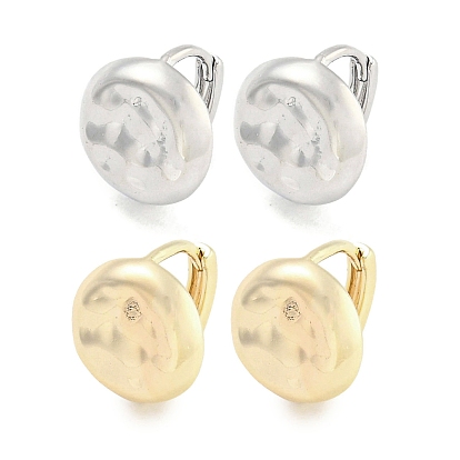 Латунные серьги обруча, для женщин, плоско-круглые