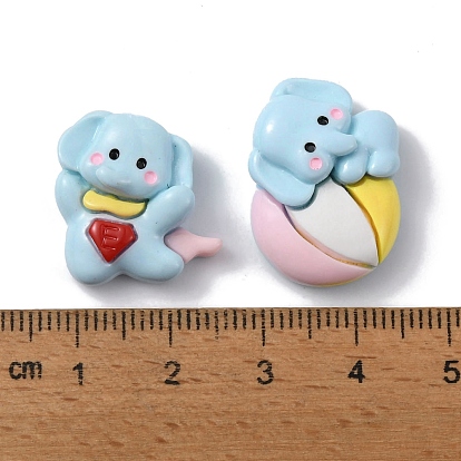 Opaque Resin Decoden Cabochons, Elephant