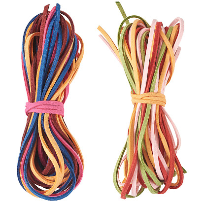 Наборы шнура Замша Faux, искусственная замшевая кружева, плоский