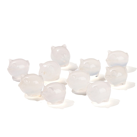 Резные бусины из натурального агата, свинья