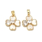 Латунные микропаве прозрачные подвески с фианитом, , с синтетической оболочкой