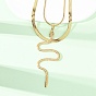 304 двухслойные ожерелья из нержавеющей стали в форме змеи для женщин