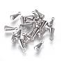 304 Stainless Steel Charms, Chain Extender Drop, Teardrop