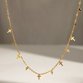 Религия 304 ожерелья из нержавеющей стали с цепочкой и крестиком для женщин