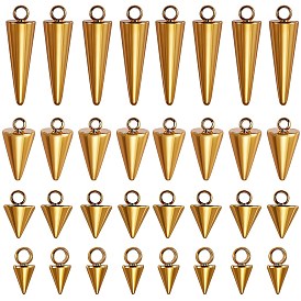 32 шт 4 стиль 304 подвески из нержавеющей стали, шип / конус