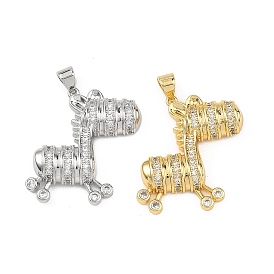 Латунные микропаве прозрачные подвески с фианитом, лошади прелести
