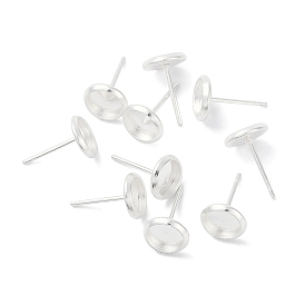 304 Настройки серьги из нержавеющей стали, плоско-круглые