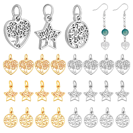 Латунь прелести, древо жизни, с целью перехода в кольце, полый