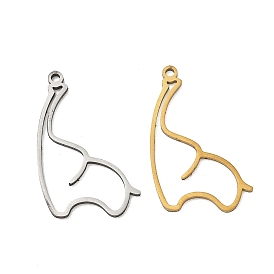 201 Stainless Steel Pendants, Giraffe Charms, Cut-Out