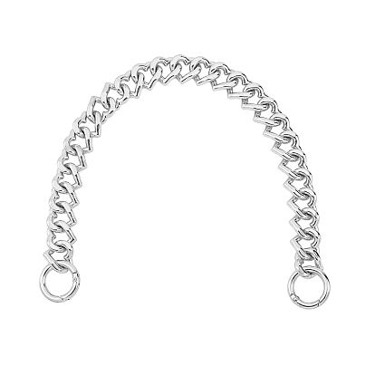 Taschengurt mit Bordsteinkette, Herz-Link, mit Ring, für Taschenersatzzubehör