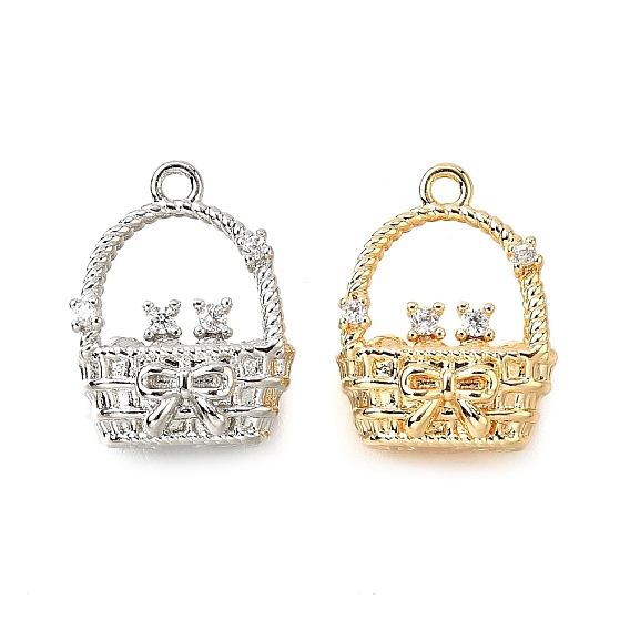 Латунь прелести, без кадмия, без никеля и без свинца, плетеная корзина, с кубического циркония