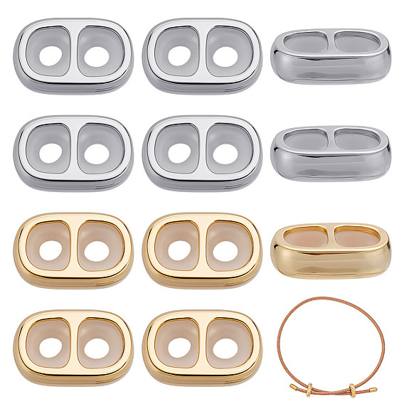 12 шт. 2 цвета цинковый сплав силиконовые подвески-слайдеры, овальные