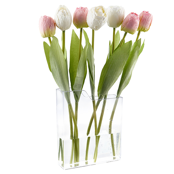 Акриловая прозрачная художественная ваза, для домашнего офисного стола