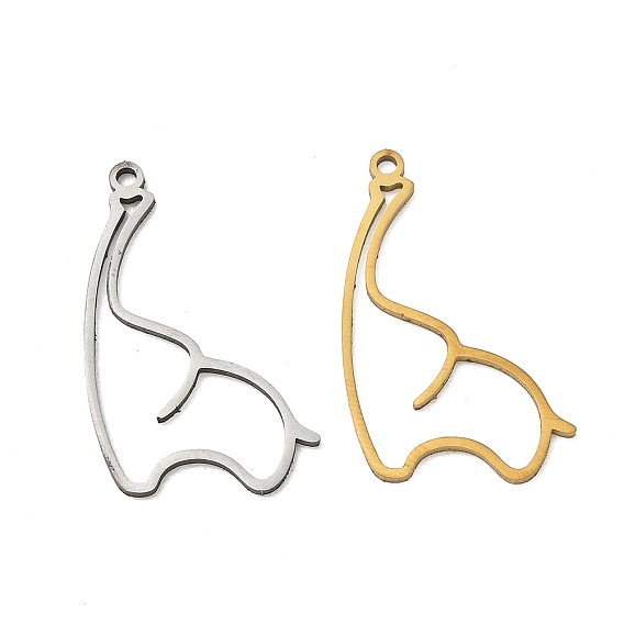 201 Stainless Steel Pendants, Giraffe Charms, Cut-Out