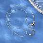 0.7MM Brass Boston Link Chain Necklaces for Women, Nickel Free