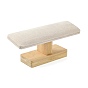 T-Bar Microfiber Cloth Display Stands, for Pendant & Necklace, with Bamboo Holder