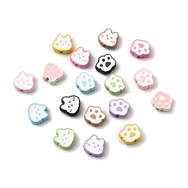 Бусины из сплава эмали для выпечки, разноцветные