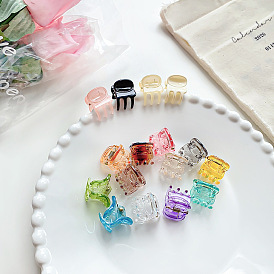 Мини-заколка конфетного цвета с бахромой и прозрачной боковой заколкой, простой и универсальный.