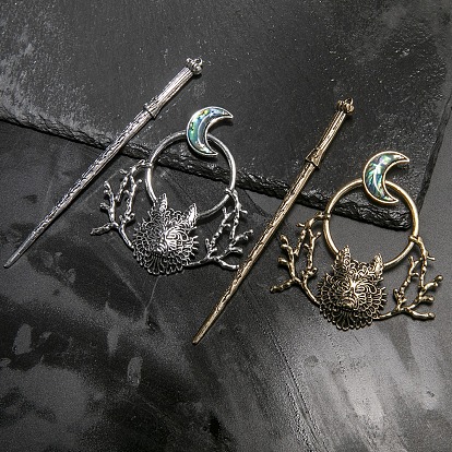 Тибетский стиль палочки сплава волос, держатель для хвоста с полыми волосами, Аксессуары для волос в стиле скандинавских викингов своими руками