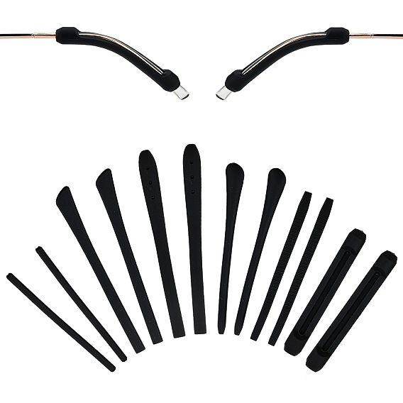 12 Pairs 6 Style Silicone Eyeglasses Ear Grip, Anti Slip Holder