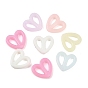 Пластиковые бусины, имитация желейных бусин, сердце