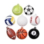 Pendentifs en alliage de peinture de cuisson, breloques sur le thème des ballons de sport