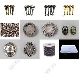 Kits de fabrication de bijoux avec fermoir coulissant en alliage pour cravate bolo