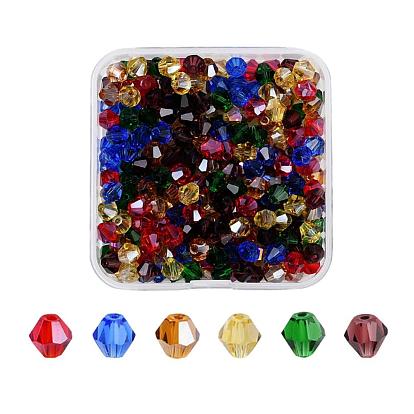 DIY Jewelry Making Kits, Including 330Pcs 6 Colors Electroplate & Imitation Austrian Crystal 5301 Bicone Beads, Faceted