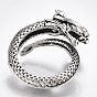 Alloy Cuff Finger Rings, Wide Band Rings, Dragon