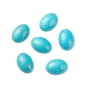 Craft Findings Dyed Synthetic Turquoise Gemstone Flat Back Cabochons, Oval