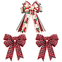 3Pcs 2 Style Ployester Bowknot Display Decoration, with Twist Tie, for Christmas